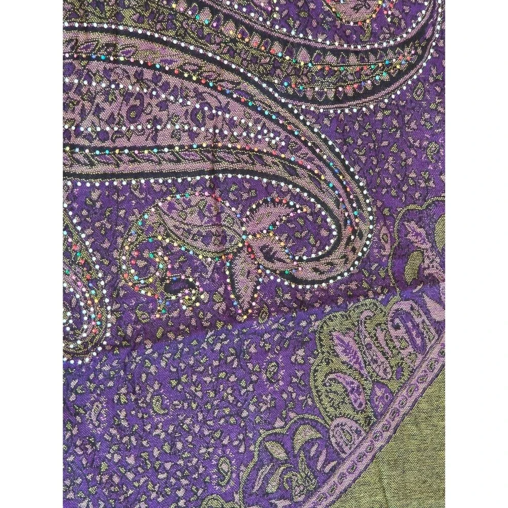 pashmina fringed jacquard